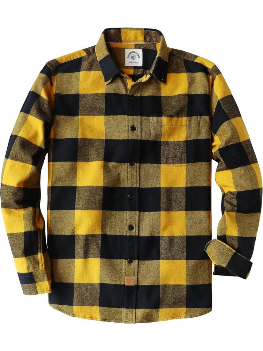 Men's Casual Flannel Shirt - 6 oz Cotton, Button Down, Long Sleeve, Stylish